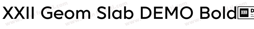 XXII Geom Slab DEMO Bold字体转换
